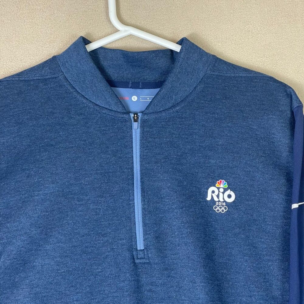 Nike Tiger Woods Collection Sweater Mens Large Blue Olympic Games Rio 2016 Adult - Picture 2 of 12